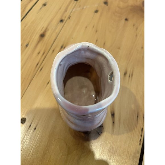 Vintage Ceramic Pink Baby Booties - Planter Pot Trinket Cup. Lace Up Boot Shoe - Picture 4 of 6